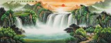 【已售】吳東 小六尺《寶地生金》 著名易經(jīng)風水畫家