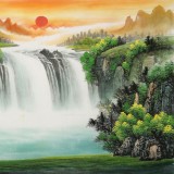 【已售】吳東 小六尺《福地安居圖》 著名易經風水畫家