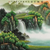 【已售】吳東 小六尺《寶地生金》 著名易經(jīng)風水畫家