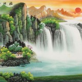 【已售】吳東 小六尺《福地安居圖》 著名易經風水畫家