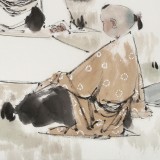 連紅武 四尺斗方《書(shū)經(jīng)圖》 徐悲鴻畫(huà)院華北分院副院長(zhǎng)