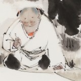 連紅武 四尺斗方《書(shū)經(jīng)圖》 徐悲鴻畫(huà)院華北分院副院長(zhǎng)