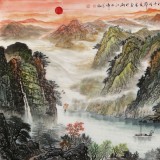 【已售】王友金 小八尺聚寶盆風(fēng)水畫(huà)《春暉圖》