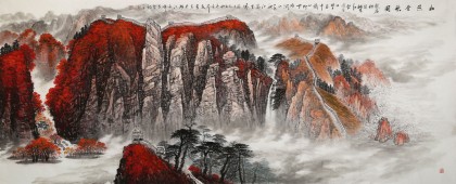 【已售】王友金 小八尺《幽燕金秋圖》