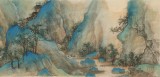 【已售】葛化帥 仿古山水 《清江一色無纖塵》 千竹書院成員