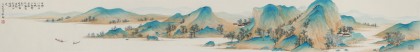 葛化帥 工筆青綠山水畫《江山無盡圖》 千竹書院成員