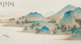 葛化帥 工筆青綠山水畫《江山清遠圖》 千竹書院成員