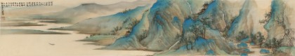 【已售】葛化帥 仿古山水 《清江一色無纖塵》 千竹書院成員