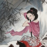 【已售】南海禪寺 妙林居士 四尺《浴馬圖》