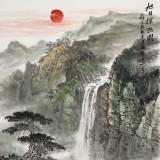 【已售】王友金 四尺《旭日探幽圖》