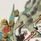 王永剛 三尺斗方《荷塘棲禽圖》 78歲國家一級美術(shù)師
