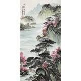 【已售】王友金 四尺《山居春曉圖》