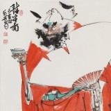 【已售】連紅武 四尺三開《鎮宅圖》 徐悲鴻畫院華北分院副院長