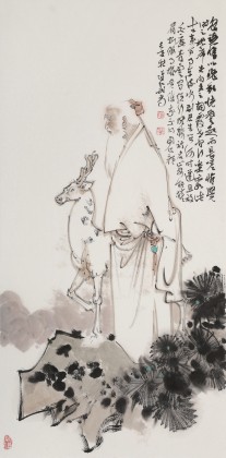連紅武 三尺《問道圖》 徐悲鴻畫院華北分院副院長