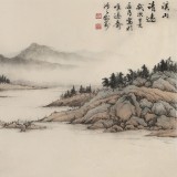 吳顯剛 六尺《溪山清遠(yuǎn)》 貴州七星關(guān)美協(xié)主席