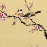 【已售】皇甫小喜 四尺斗方《喜鵲登枝》 河南著名花鳥畫家