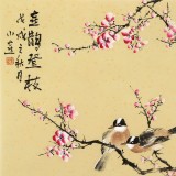 【已售】皇甫小喜 四尺斗方《喜鵲登枝》 河南著名花鳥畫家