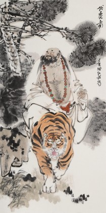 【已售】連紅武 三尺《伏虎圖》 徐悲鴻畫院華北分院副院長
