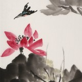 庾超然 四尺三開《出淤泥而不染》 黃鶴樓書畫院院長(zhǎng)
