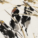【已售】著名女畫家一方四尺斗方畫《三思圖》