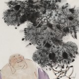 【已售】連紅武 三尺《彌勒佛》 徐悲鴻畫院華北分院副院長