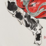 【已售】連紅武 三尺《鐘馗斬妖圖》 徐悲鴻畫院華北分院副院長