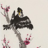 王永剛 三尺斗方《梅林私語》 78歲國家一級美術(shù)師