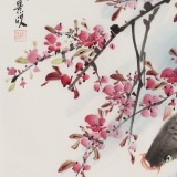 【已售】梁景欣 四尺三開《年年有余》 學院派畫家