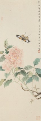 【已售】覃得住 工筆畫《葉有清風花帶露》 千竹書院成員 師從方嚴