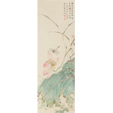 【已售】覃得住 工筆畫《荷香圖》 千竹書院成員 師從方嚴