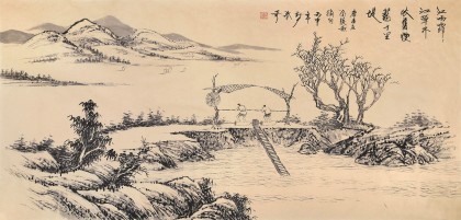 張春奇 四尺《江南煙籠十里堤》徐悲鴻紀(jì)念館藝術(shù)中心理事（詢價）
