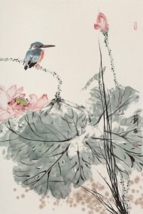 陳薪名《荷塘清香》 中美協會員 第六屆全國花鳥畫展金獎獲得者