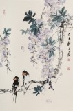 【已售】陳薪名《紫氣東來(lái)》 中美協(xié)會(huì)員 第六屆全國(guó)花鳥(niǎo)畫展金獎(jiǎng)獲得者