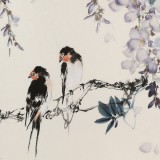 【已售】陳薪名《紫氣東來(lái)》 中美協(xié)會(huì)員 第六屆全國(guó)花鳥(niǎo)畫展金獎(jiǎng)獲得者