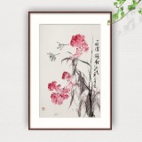 【已售】陳薪名《一枝濃艷對秋光》 中美協會員 第六屆全國花鳥畫展金獎獲得者