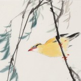 【已售】陳薪名《報春》中美協會員 第六屆全國花鳥畫展金獎獲得者