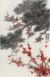 鄒友蒸 《無限春暉》1993年作 已故山野派繪畫大家