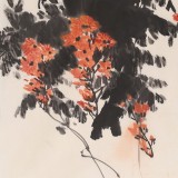 鄒友蒸 《雀趣圖》1993年作 已故山野派繪畫大家