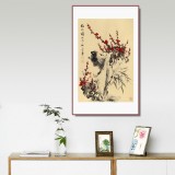 【已售】何華賢 四尺三開《梅竹圖》 潁淮書畫名家