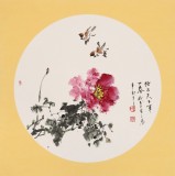 鄒本財 團扇《獨占天下第一春》 公主嶺市美協(xié)常務(wù)副主席