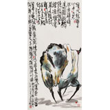 王永剛 四尺唐馬圖《漢唐雄風》 78歲國家一級美術