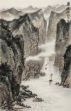 劉金河 四尺三開《瞿塘峽》 中美協會員 （詢價）