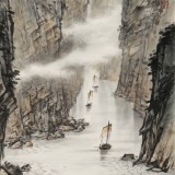 劉金河 四尺三開《瞿塘峽》 中美協會員 （詢價）