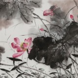 【已售】吳顯剛 《秋風吹冷艷 晨露濕新妝》 貴州七星關美協主席