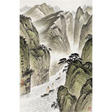 劉金河 四尺三開《峽江輕舟》 中美協會員 (詢價)