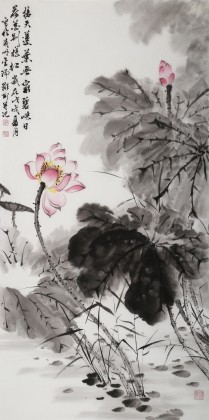 吳顯剛 《映日荷花別樣紅》 貴州七星關美協主席