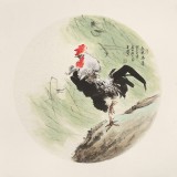 鄒本財 團扇《春風得意》 公主嶺市美協常務副主席