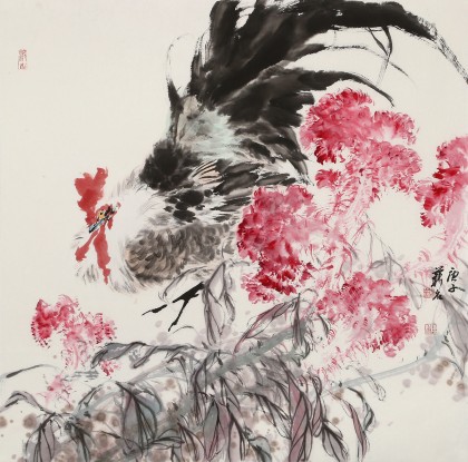 【已售】陳薪名 四尺斗方《大吉圖》中美協會員吉祥水墨 第六屆全國花鳥畫展金獎獲得者