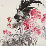 【已售】陳薪名 四尺斗方《大吉圖》中美協會員吉祥水墨 第六屆全國花鳥畫展金獎獲得者
