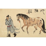 【已售】曹建濤 四尺三開《神駿》 獨具特色水墨人物畫家